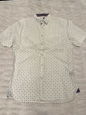 Across The Pond Signature Line 100% Cotton Men's Short-Sleeve Button-Up Shirt